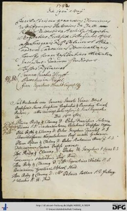 [fol. 301] Rektorat Johann Jakob Vicari 1742