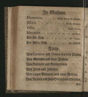 [In Machinen. - Veränderungen des Schau-Platzes.]