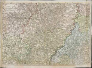 Charte der Laender am Rhein : von Strasburg bis Mannheim ; nach den besten Hilfsmitteln und astronom. Bestimmungen