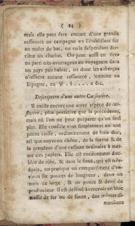 Description d´une autre Cuisinière.