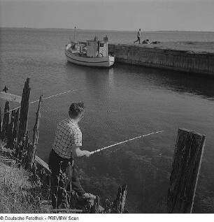 Dranske. Angler
