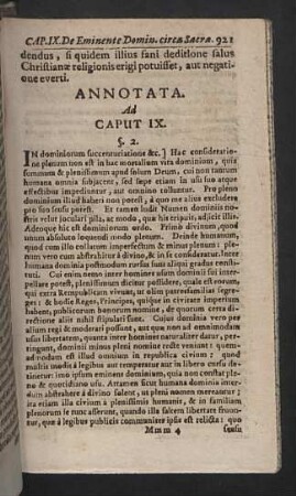 Annotata. Ad Caput IX.