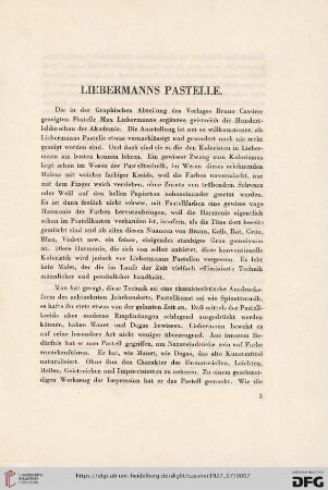 Liebermanns Pastelle