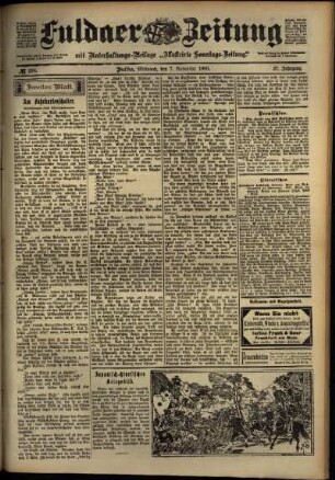 Zweite Ausgabe vom Mittwoch, den 07. November 1900.