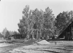 Holzplatz : Braunkohlegebiet Leipnitz (bei Leipzig). Braunkohlewerk, Holzplatz
