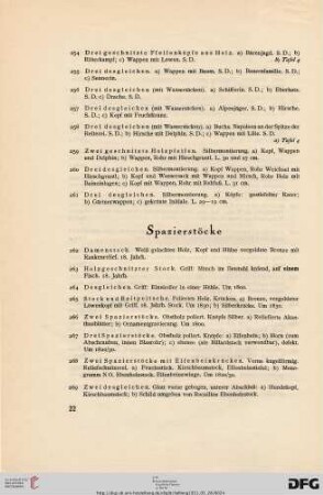 Spazierstöcke (Nr. 262-276)