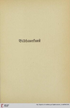 Bildhauerkunst