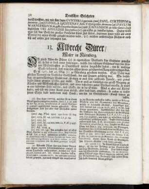 13. Albrecht Dürer.