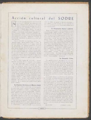 Acción cultural del SODRE