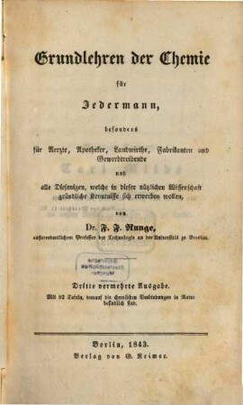 Grundlehren der Chemie