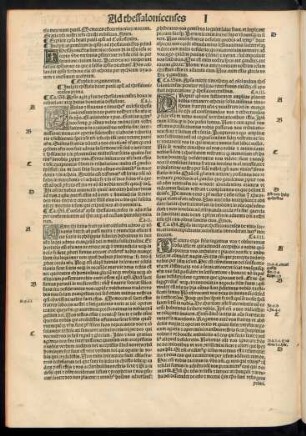 Incipit epistola beati pauli apostoli ad thessalonicenses prima.