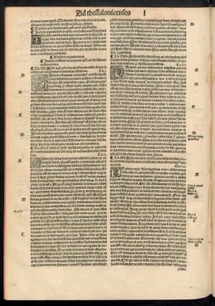 Incipit epistola beati pauli apostoli ad thessalonicenses prima.