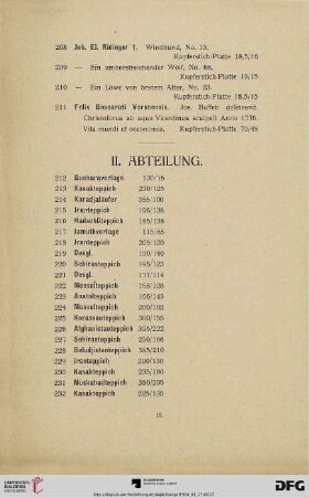 II. Abteilung (Nr. 212-578)