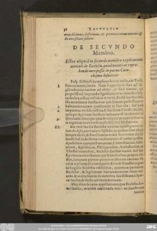 De Secundo Membro.