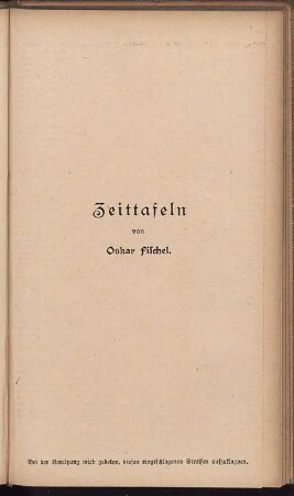 Zeittafeln