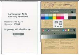 Entnazifizierung Wilhelm Gerhard Hogeweg , geb. 28.07.1895 (Steiger)