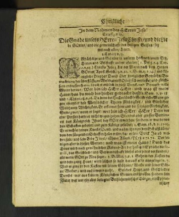 Christliche Anzugs-Predigt.