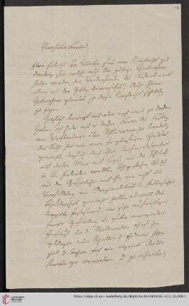 Korrespondenz August Tholuck / Carl Ullmann: Brief von August Tholuck an Carl Ullmann