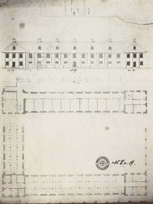 Moritzburg, Entwurf für Stallungen
