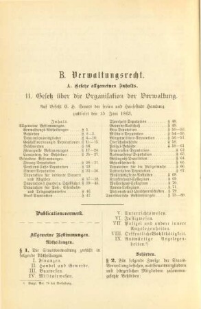 B. Verwaltungsrecht