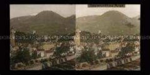 Blick auf Meran mit Pulverturm und Obermais