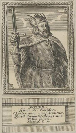 Bildnis von Wilke, Fürst der Sachsen