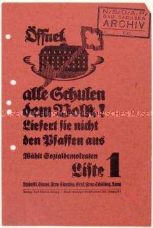 Aufruf der SPD zur Reichstagswahl