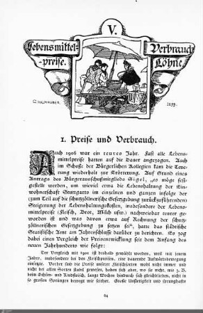Lebensmittelpreise. Verbrauch. Löhne.