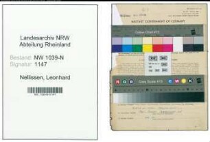 Entnazifizierung Leonhard Nellissen , geb. 12.03.1893 (Abteilungsleiter)