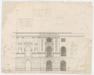 Thiersch, Friedrich von; Berlin; Reichstagsgebäude - Fassade (Teilansicht)