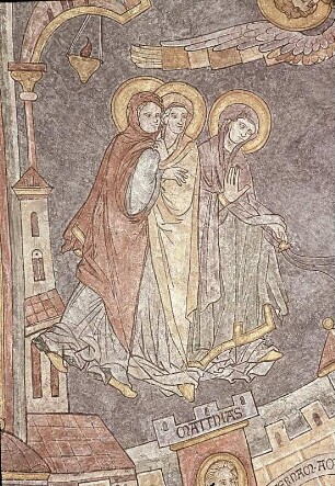 Himmlisches Jerusalem mit Darstellungen der Apostel und Szenen aus dem Leben Christi
