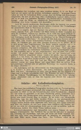 Gelatine- oder Kollodiontrockenplatten