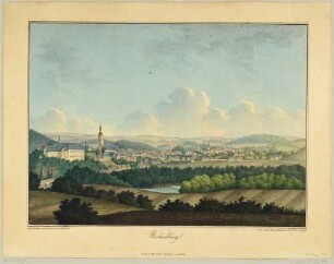 Wechselburg mit dem Benediktinerkloster (auch Kloster Zschillen) und der Basilika, westlich von Mittweida, Blick von Nordosten