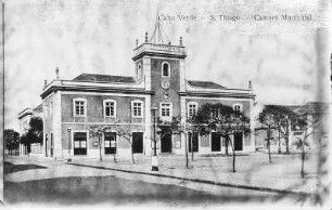 Rathaus in Praia : Ansichtskarte des Rathauses in Praia auf der kapverdischen Insel Santiago.