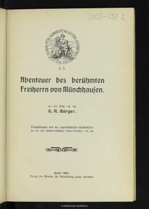 Abenteuer des berühmten Freiherrn von Münchhausen