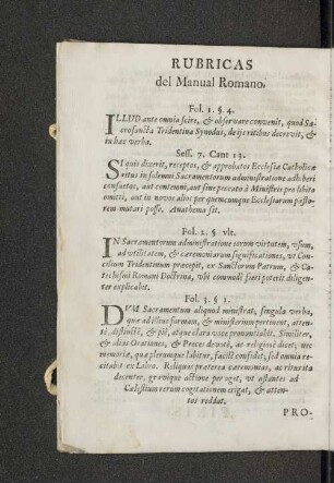 Rubricas del manual romano