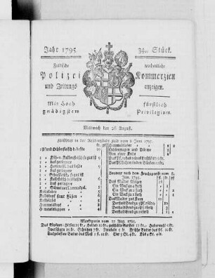34tes Stück., 26. August 1795