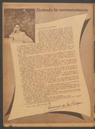 Abriendo la correspondencia