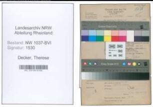 Entnazifizierung Therese Decker , geb. 04.05.1893 (Lehrerin)