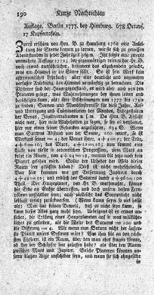 Anleitung zur Kenntniß des gestirnten Himmels. 3.verb.Aufl.