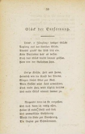 Glück der Entfernung.