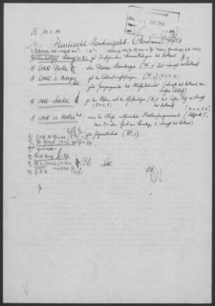 Neuhengstett-Ottenbronn: Visitationsbericht mit Pfarrbericht 1953