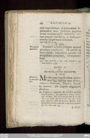 Sectio IV. De Magistratuum Ministris.