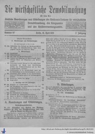 Nr. 87, 14. April 1919