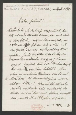 Brief an Ferruccio Busoni : 03.01.1899