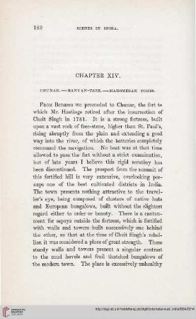 Chapter XIV: Chunar – Banyan Tree – Mahomedan Tombs