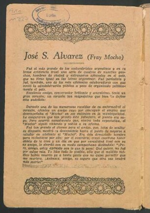 José Sixto Álvarez (Fray Mocho)