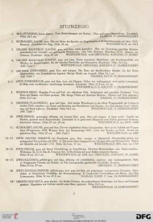 Steinzeug (Nr. 1-41)