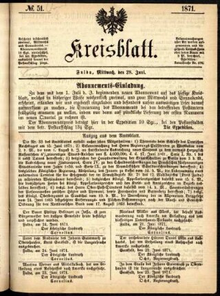 Ausgabe vom Mittwoch, den 28. Juni 1871.