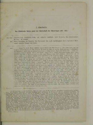 I. Abschnitt. Das fränkische Reich unter der Herrschaft der Merovinger 481-687